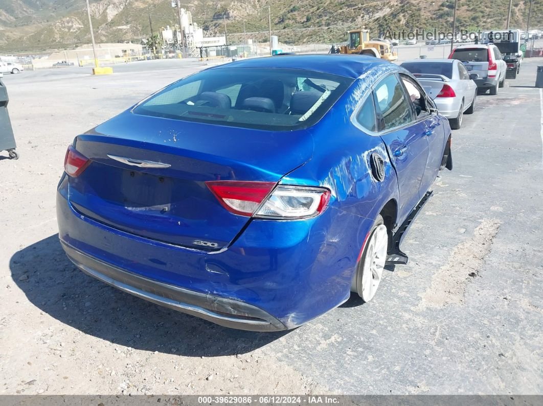 2016 Chrysler 200 Limited Blue vin: 1C3CCCAB0GN102275