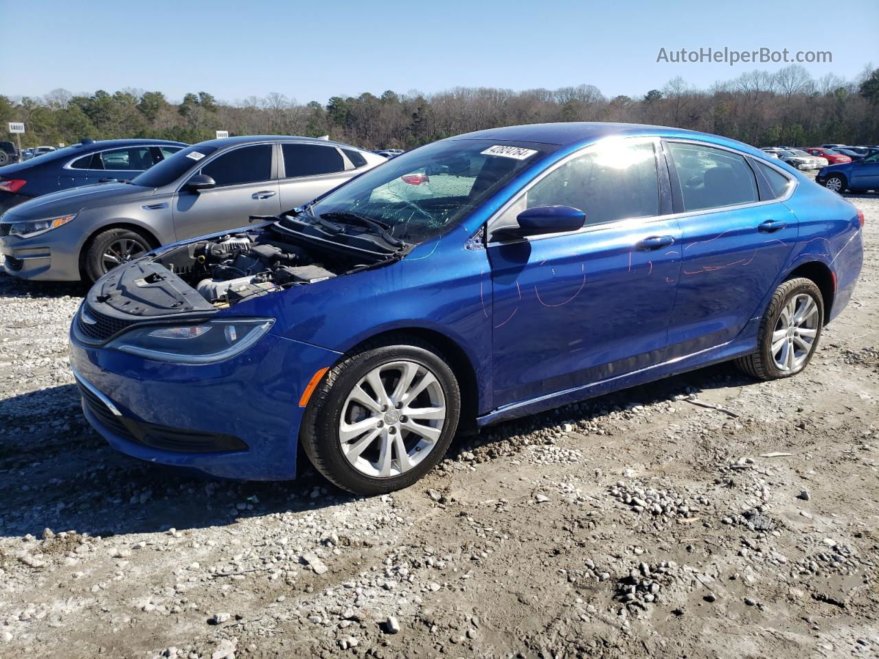 2016 Chrysler 200 Limited Blue vin: 1C3CCCAB0GN108478