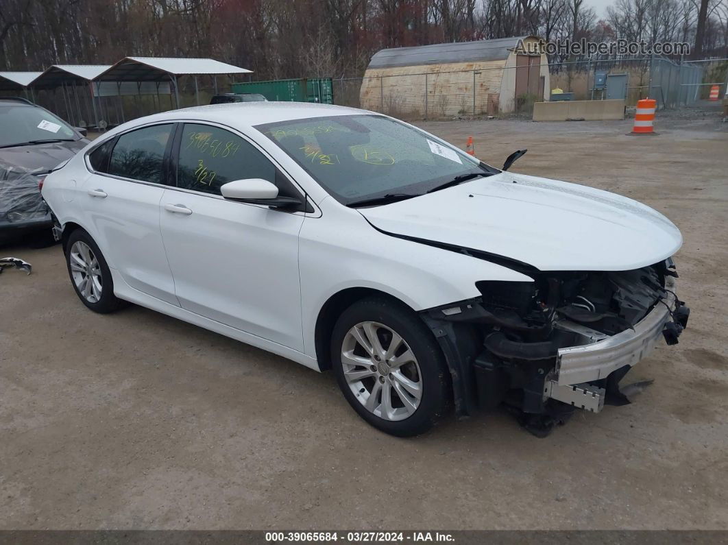 2016 Chrysler 200 Limited White vin: 1C3CCCAB0GN117259