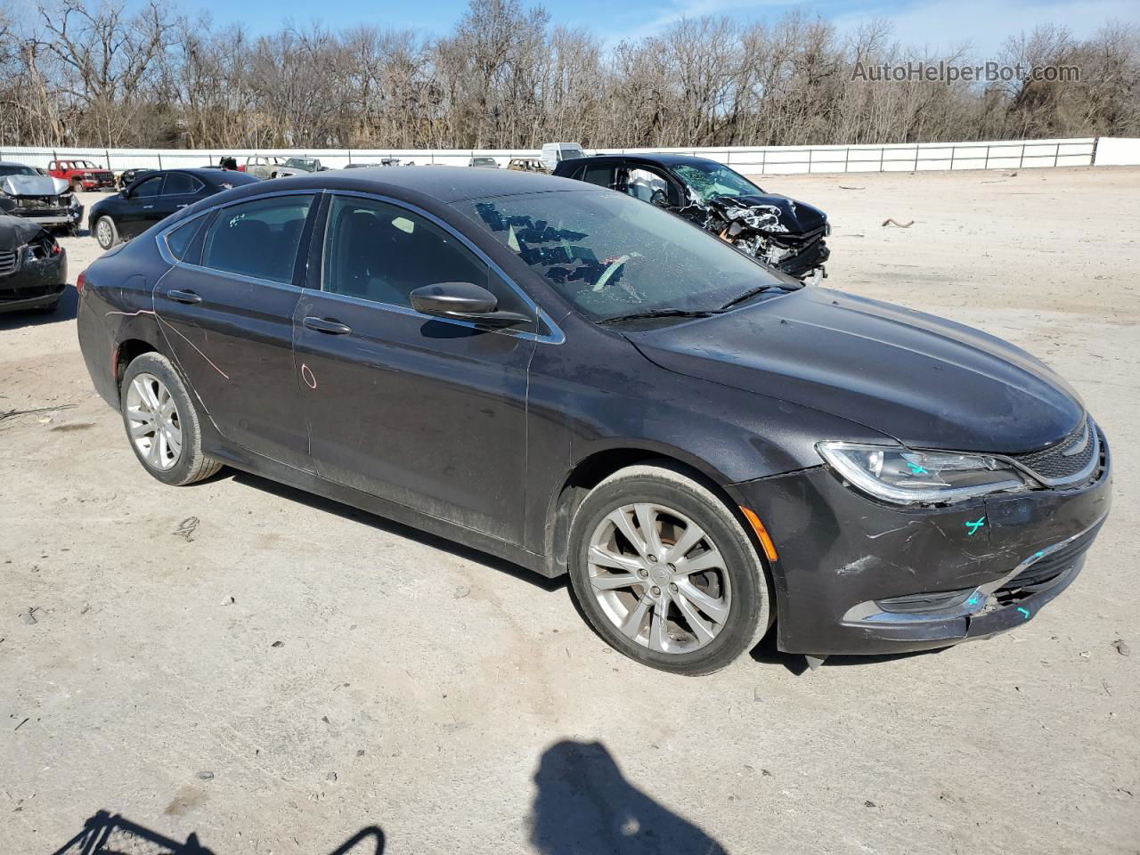 2016 Chrysler 200 Limited Серый vin: 1C3CCCAB0GN131985