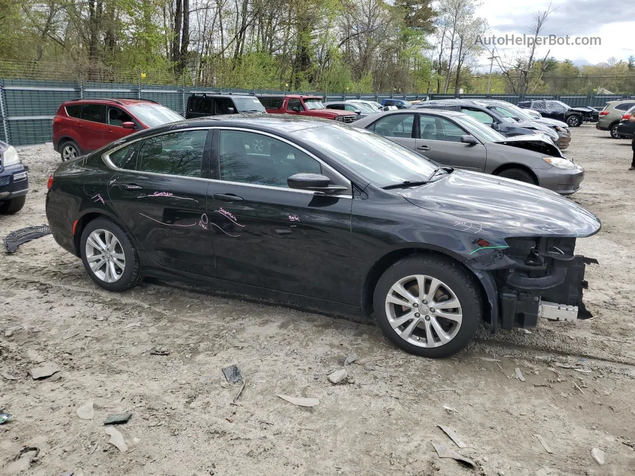 2016 Chrysler 200 Limited Black vin: 1C3CCCAB0GN145546