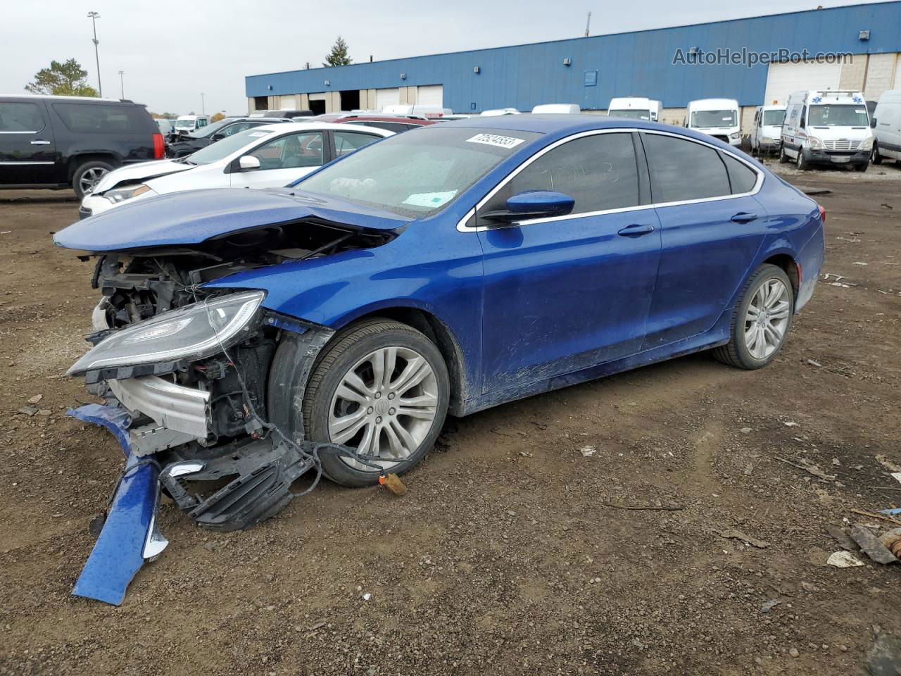 2016 Chrysler 200 Limited Blue vin: 1C3CCCAB0GN147295