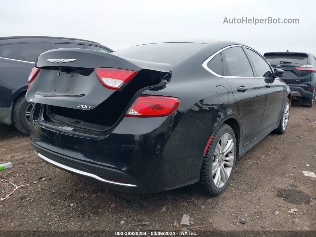 2016 Chrysler 200 Limited Black vin: 1C3CCCAB0GN153694