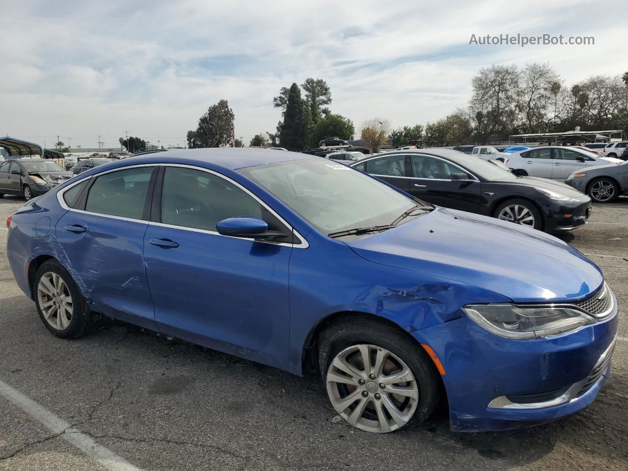 2016 Chrysler 200 Limited Blue vin: 1C3CCCAB0GN154215