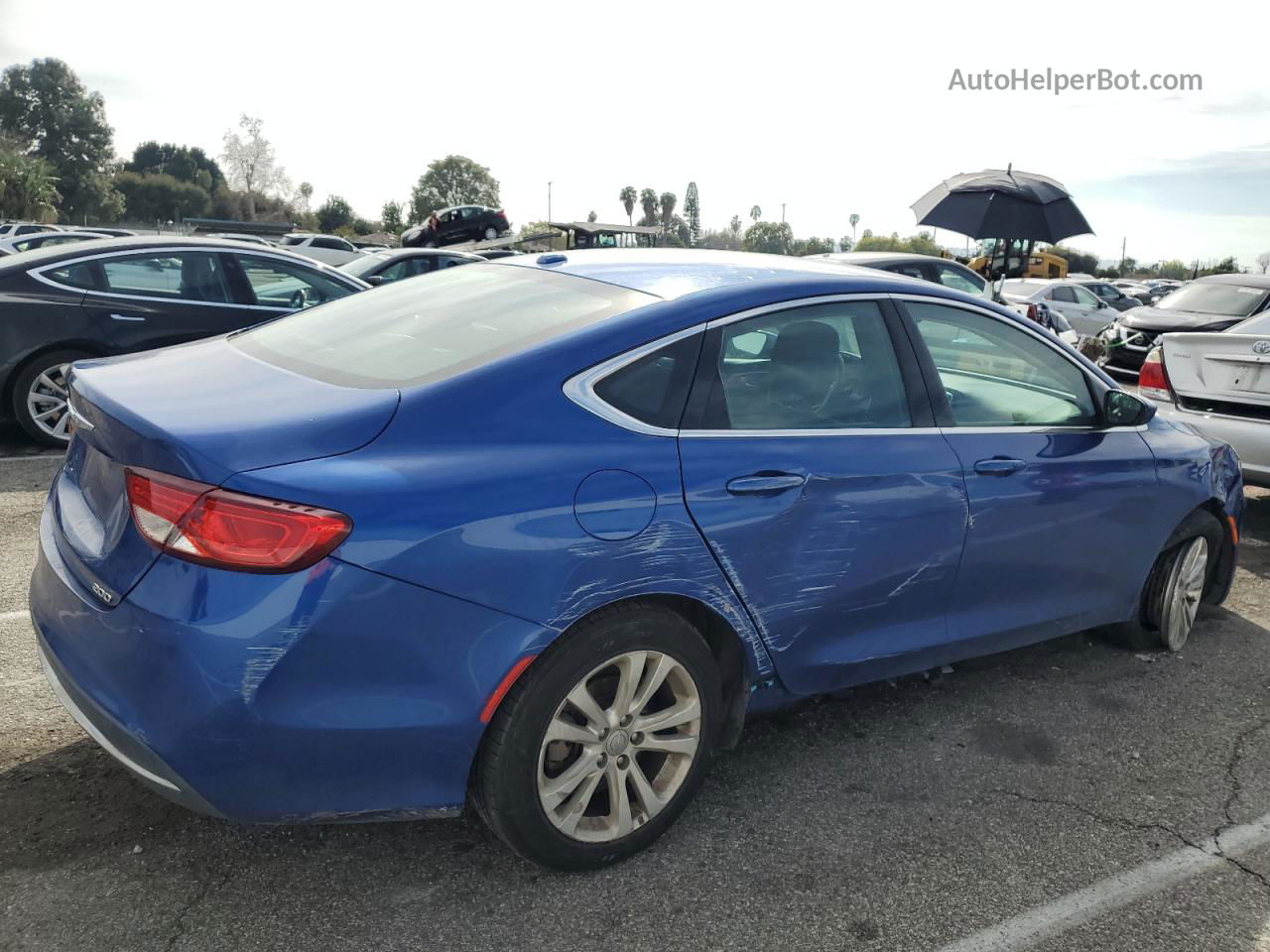 2016 Chrysler 200 Limited Blue vin: 1C3CCCAB0GN154215