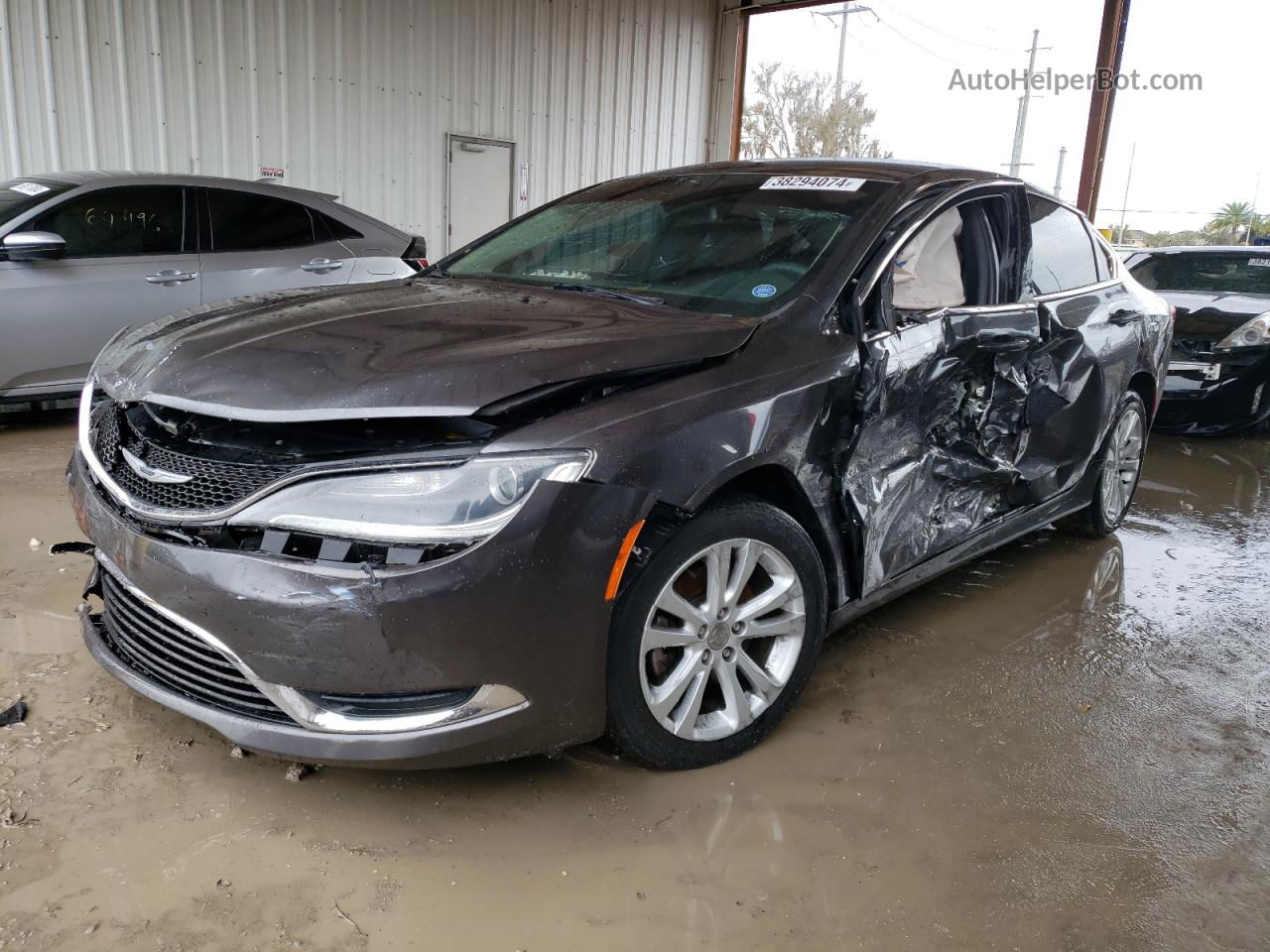 2016 Chrysler 200 Limited Серый vin: 1C3CCCAB0GN165599