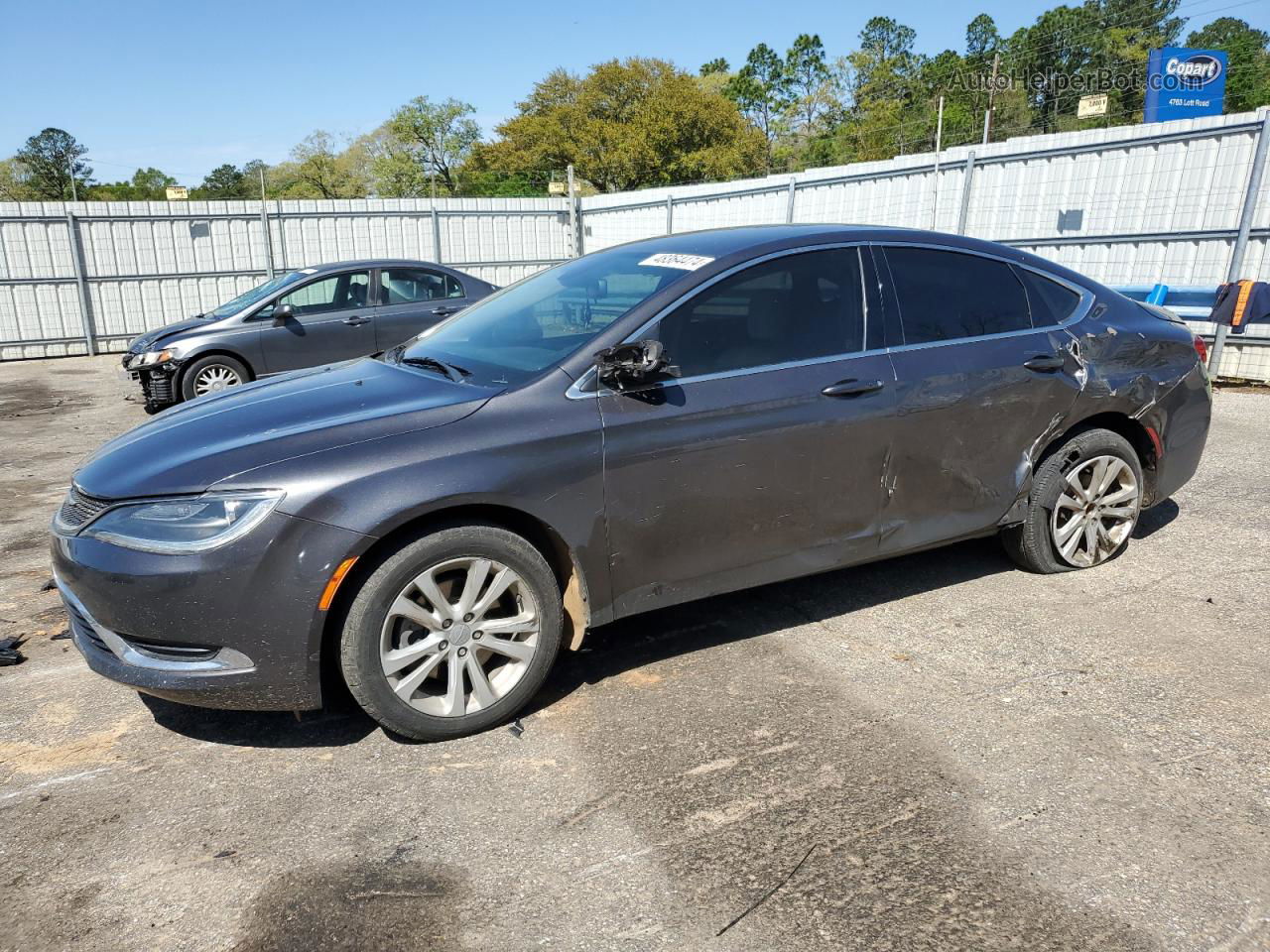 2016 Chrysler 200 Limited Charcoal vin: 1C3CCCAB0GN181236