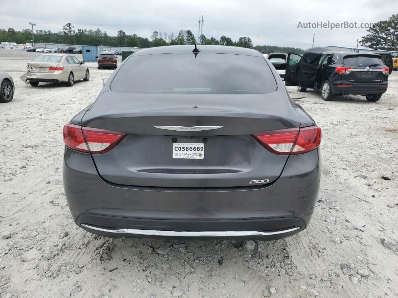 2016 Chrysler 200 Limited Charcoal vin: 1C3CCCAB0GN188669