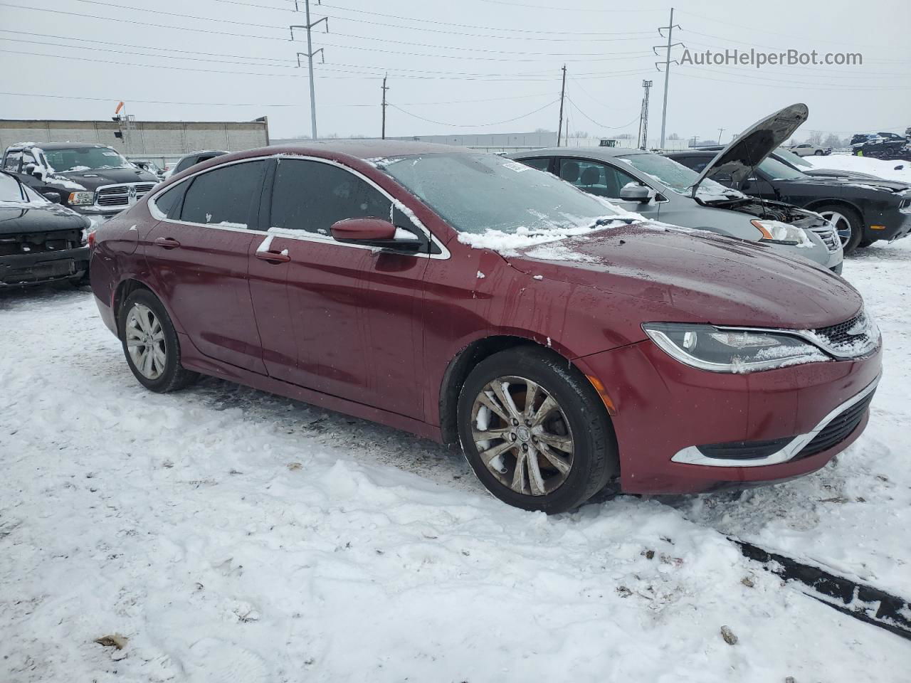 2017 Chrysler 200 Limited Red vin: 1C3CCCAB0HN511958