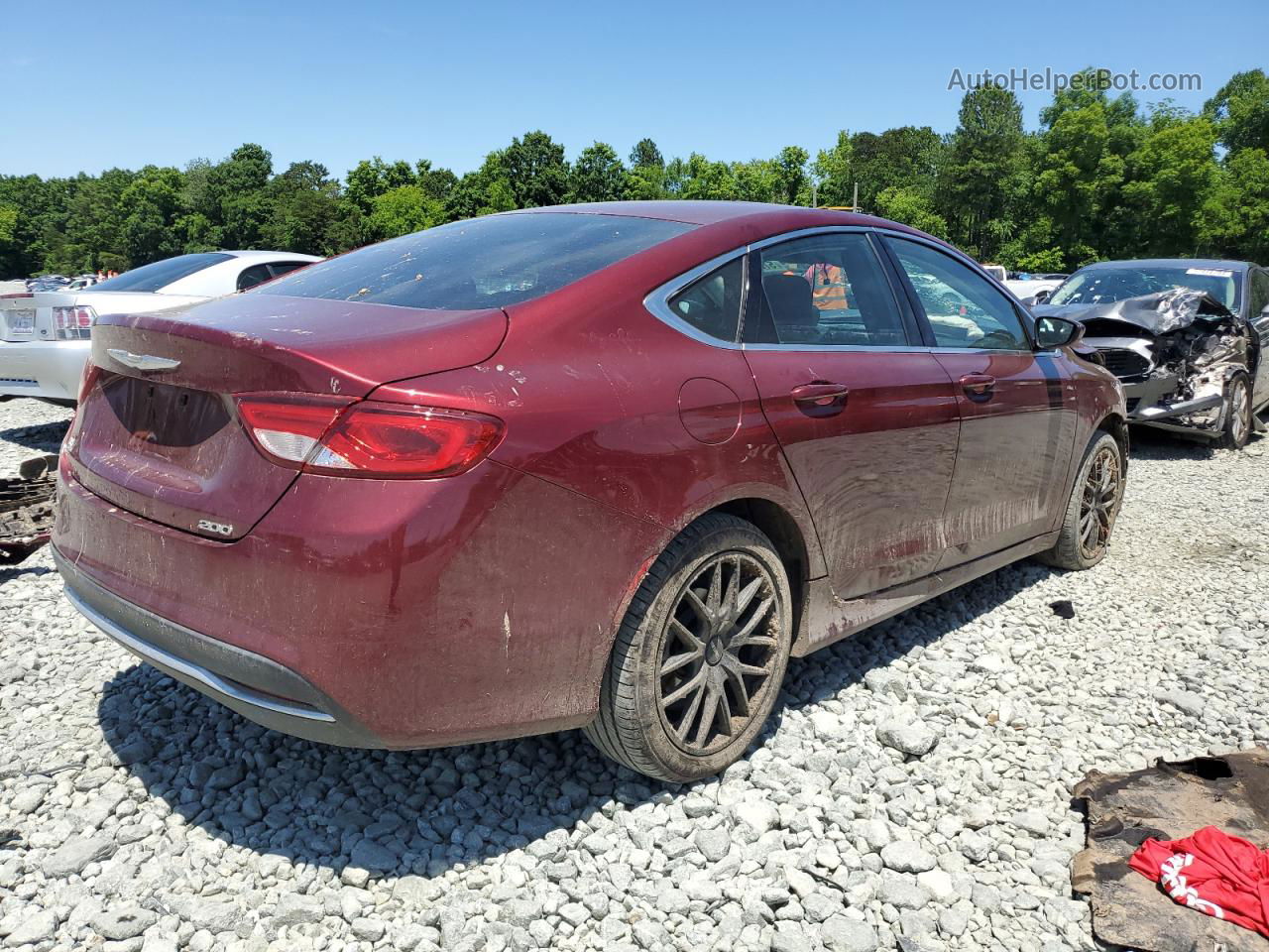 2015 Chrysler 200 Limited Бордовый vin: 1C3CCCAB1FN535554