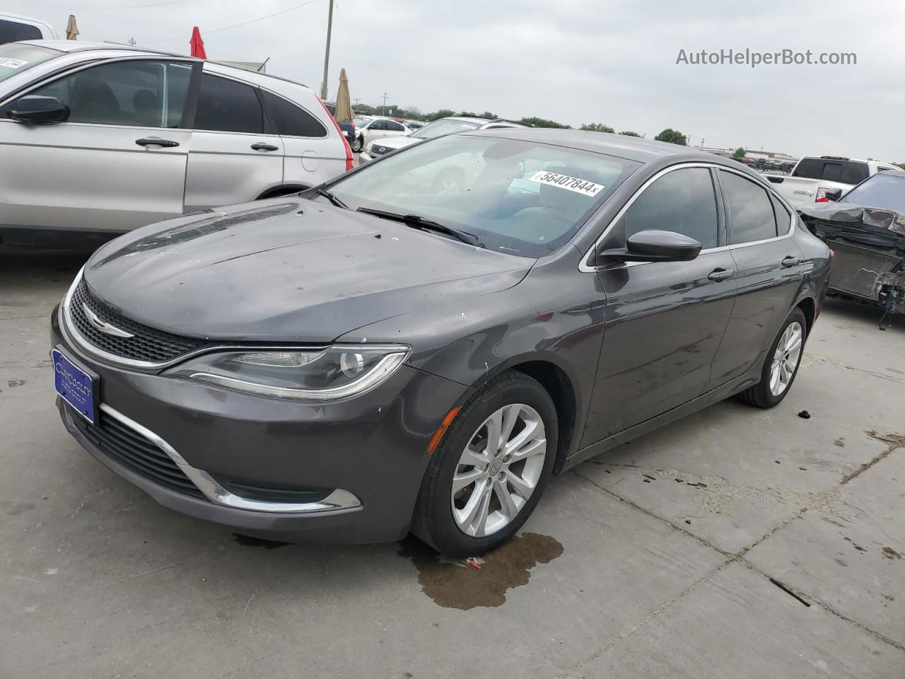 2015 Chrysler 200 Limited Gray vin: 1C3CCCAB1FN543184