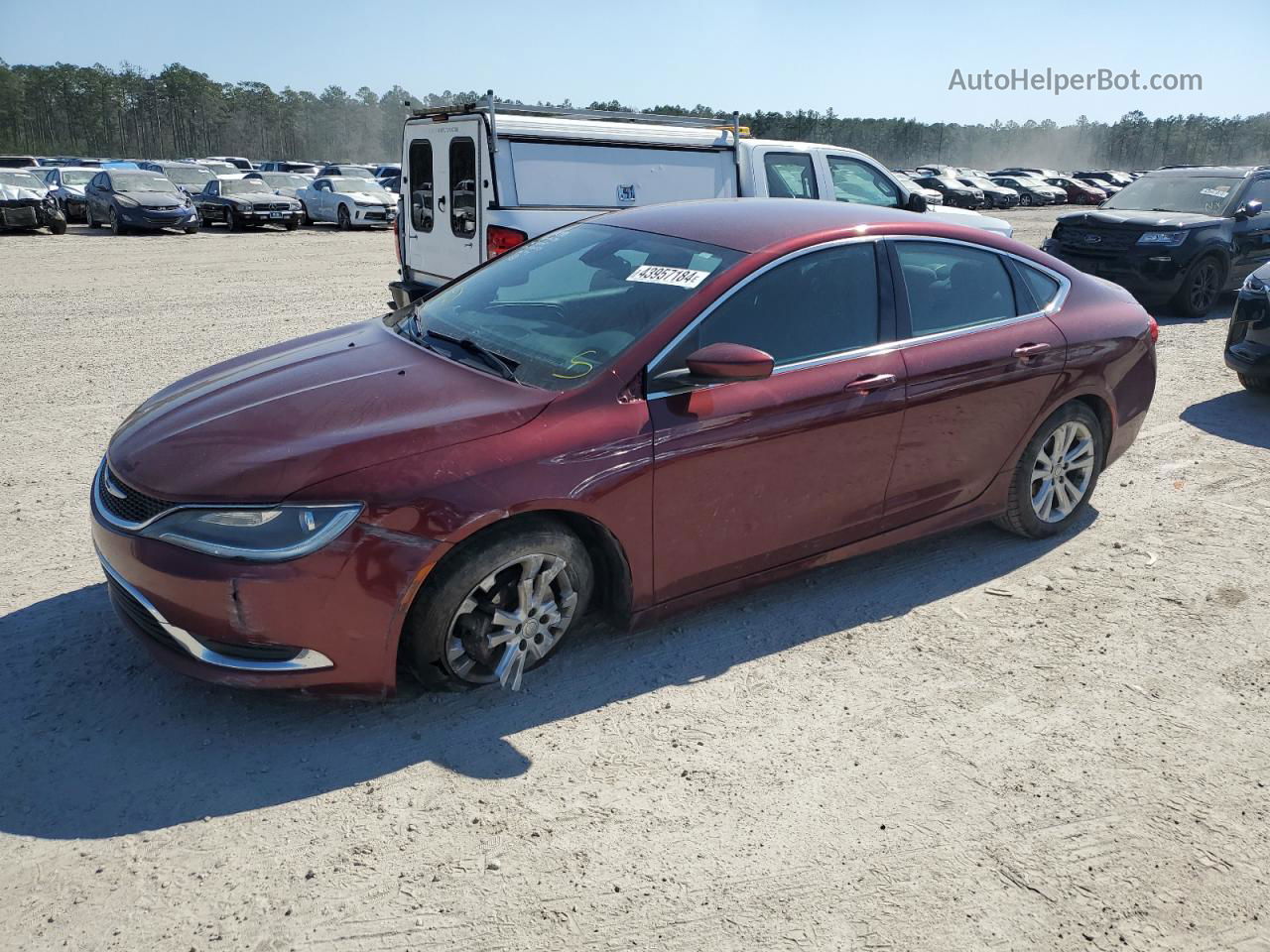 2015 Chrysler 200 Limited Бордовый vin: 1C3CCCAB1FN571275