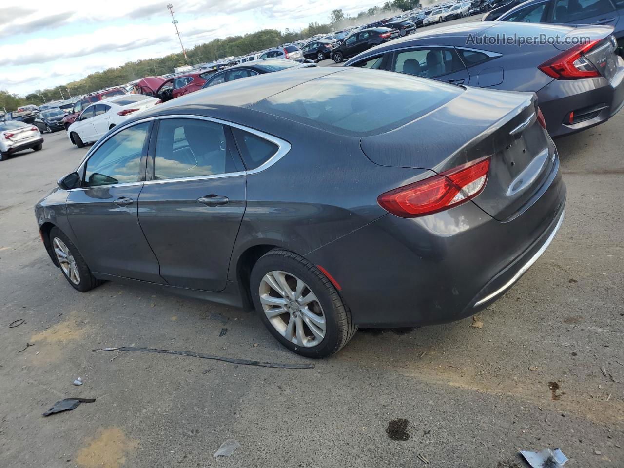 2015 Chrysler 200 Limited Gray vin: 1C3CCCAB1FN575276