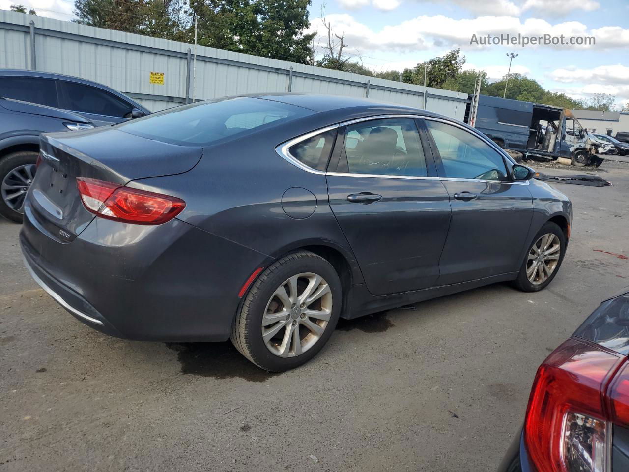 2015 Chrysler 200 Limited Серый vin: 1C3CCCAB1FN575276