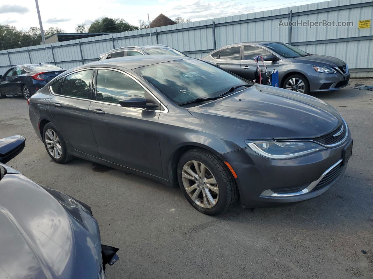 2015 Chrysler 200 Limited Серый vin: 1C3CCCAB1FN575276