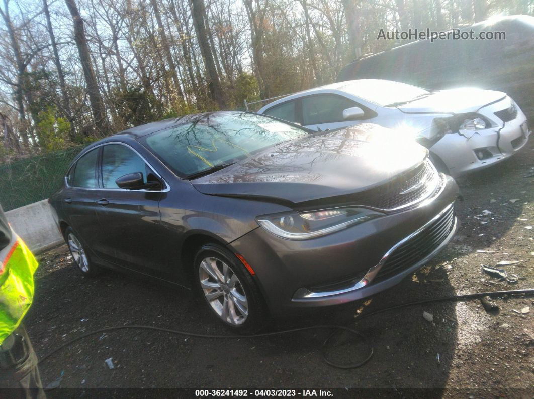 2015 Chrysler 200 Limited Gray vin: 1C3CCCAB1FN577660