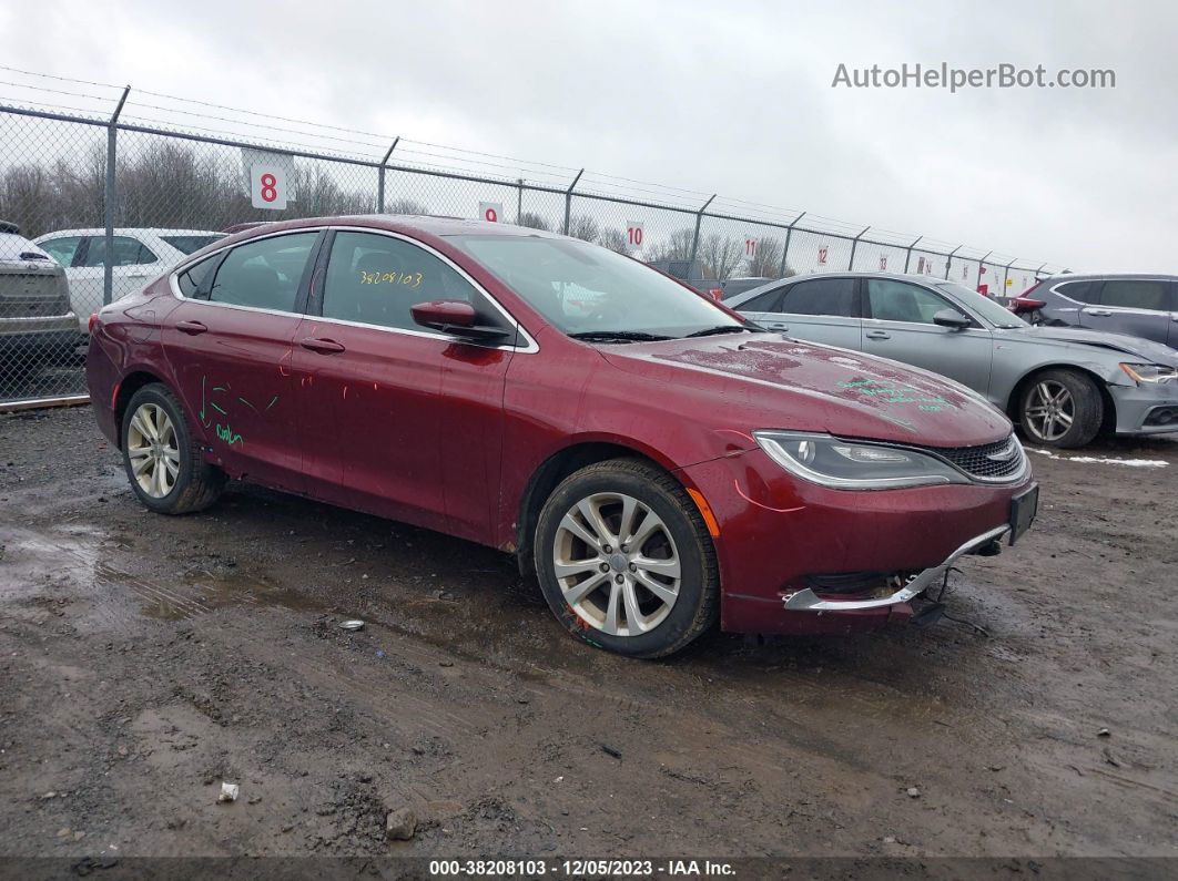 2015 Chrysler 200 Limited Red vin: 1C3CCCAB1FN583779