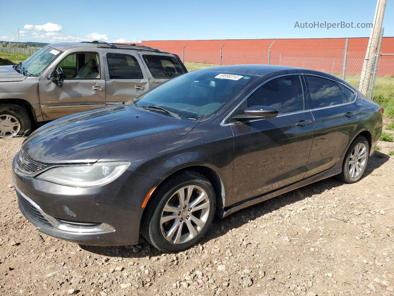 2015 Chrysler 200 Limited Charcoal vin: 1C3CCCAB1FN584463