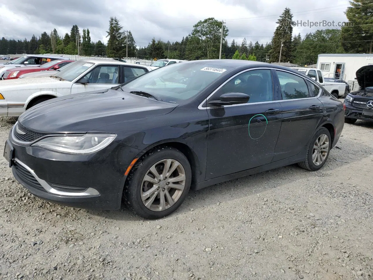 2015 Chrysler 200 Limited Черный vin: 1C3CCCAB1FN608521