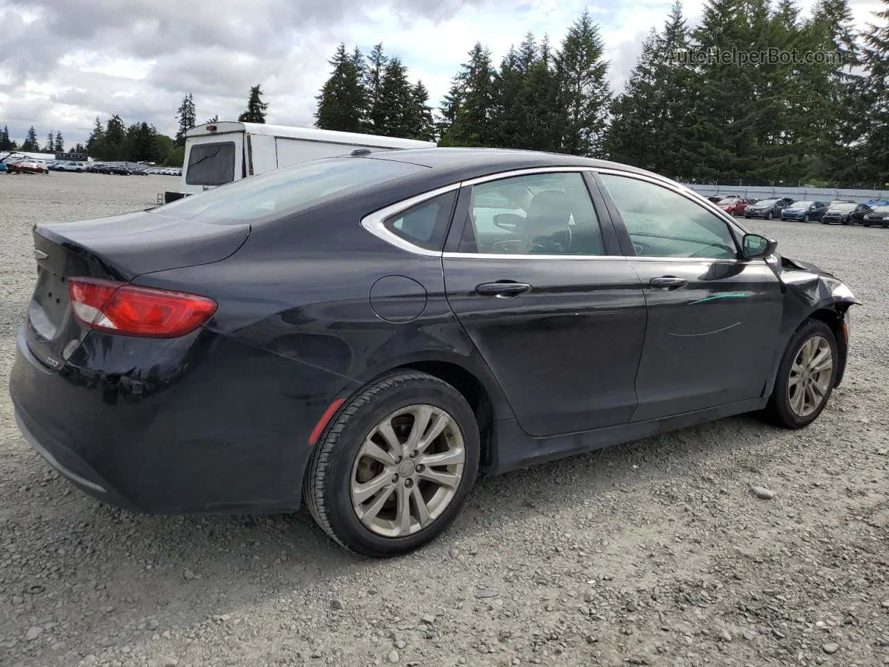 2015 Chrysler 200 Limited Черный vin: 1C3CCCAB1FN608521