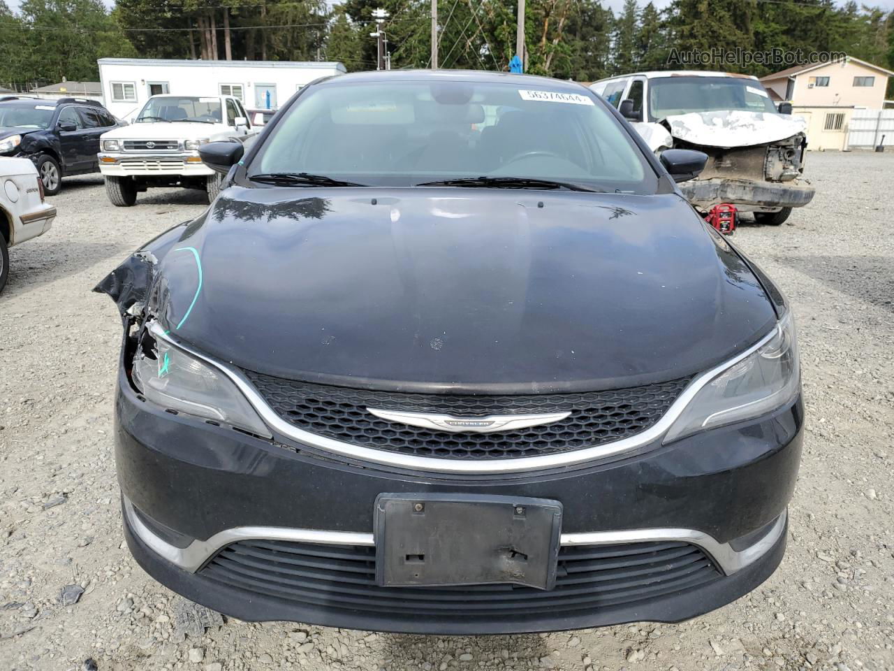 2015 Chrysler 200 Limited Black vin: 1C3CCCAB1FN608521