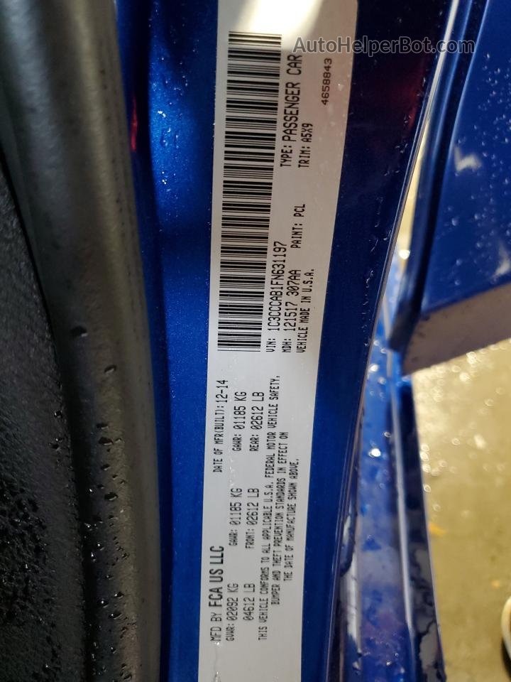 2015 Chrysler 200 Limited Blue vin: 1C3CCCAB1FN631197