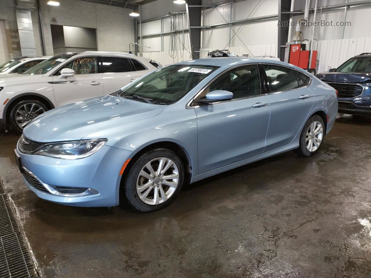 2015 Chrysler 200 Limited Blue vin: 1C3CCCAB1FN664491