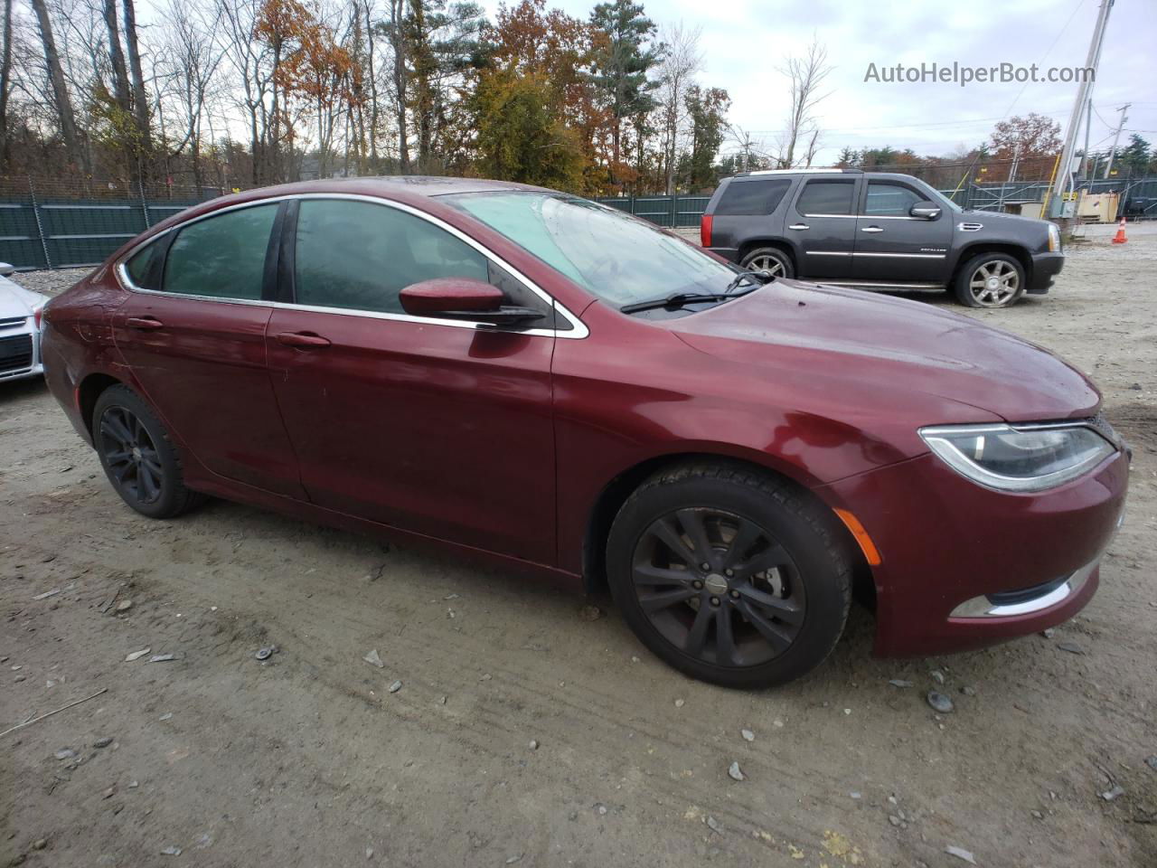 2015 Chrysler 200 Limited Maroon vin: 1C3CCCAB1FN694557