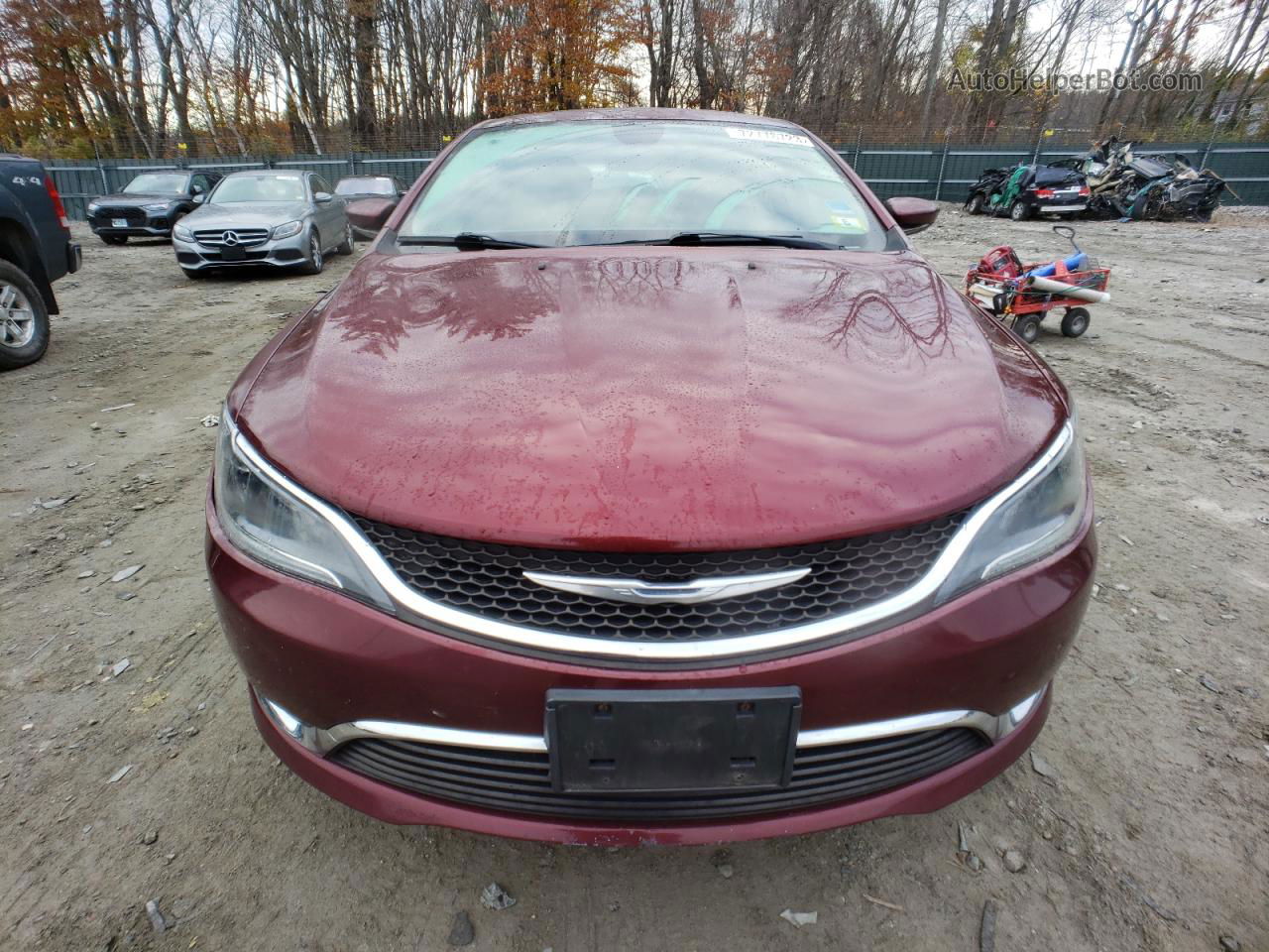 2015 Chrysler 200 Limited Maroon vin: 1C3CCCAB1FN694557