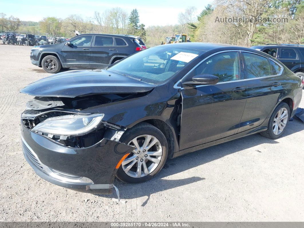 2015 Chrysler 200 Limited Black vin: 1C3CCCAB1FN715486