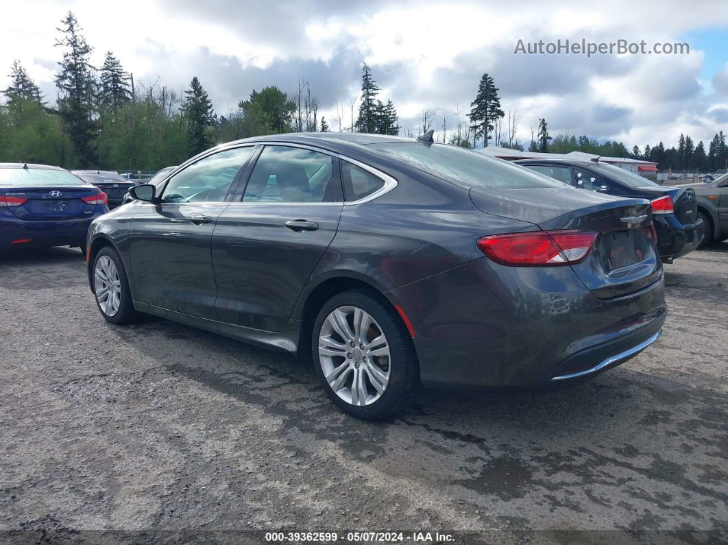 2015 Chrysler 200 Limited Gray vin: 1C3CCCAB1FN750853