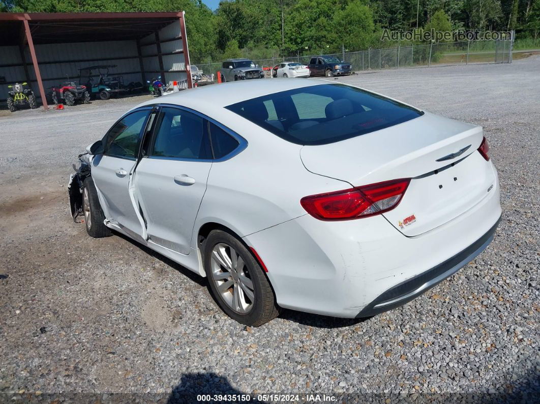 2015 Chrysler 200 Limited White vin: 1C3CCCAB1FN756524