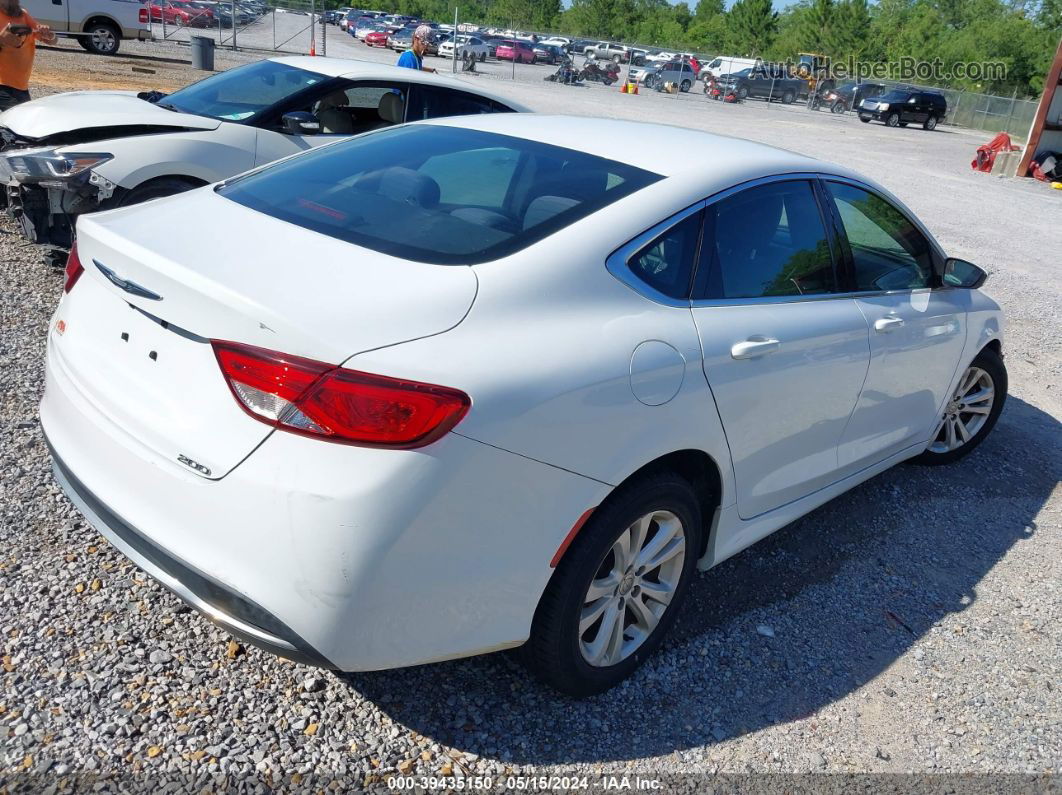 2015 Chrysler 200 Limited White vin: 1C3CCCAB1FN756524