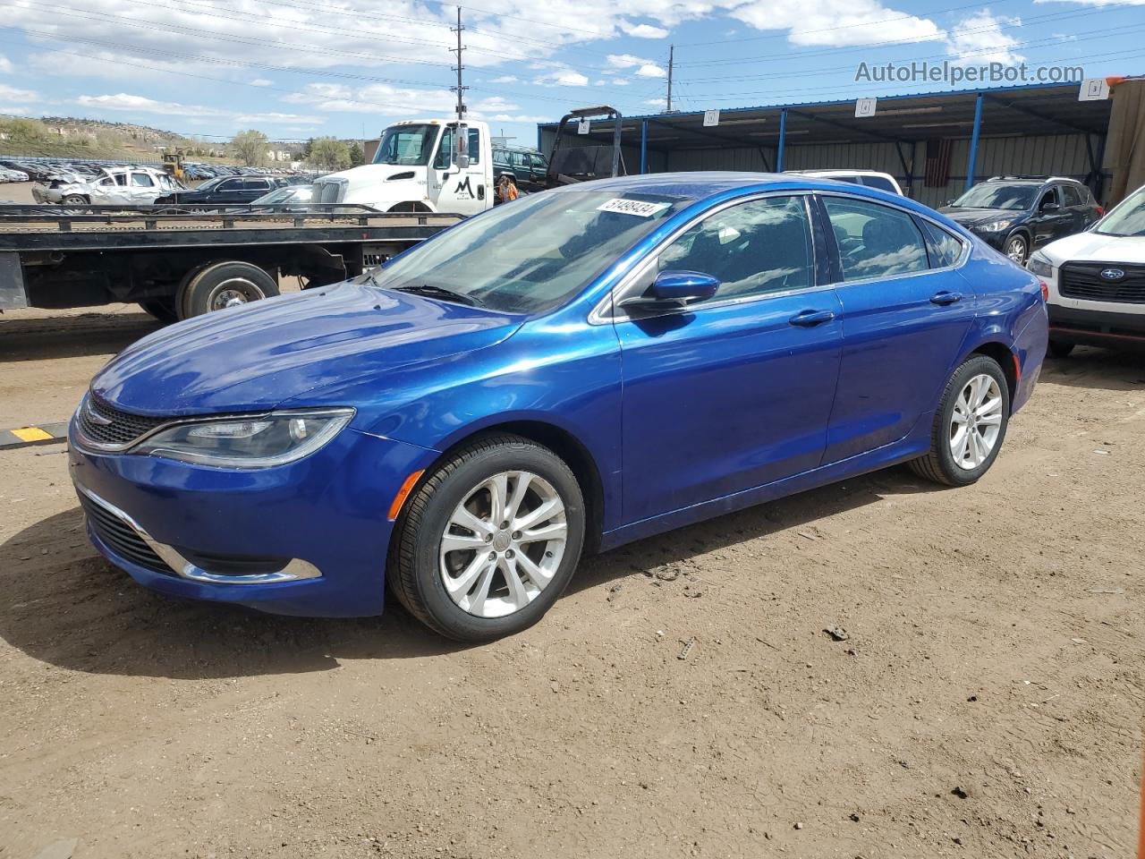 2016 Chrysler 200 Limited Синий vin: 1C3CCCAB1GN114113