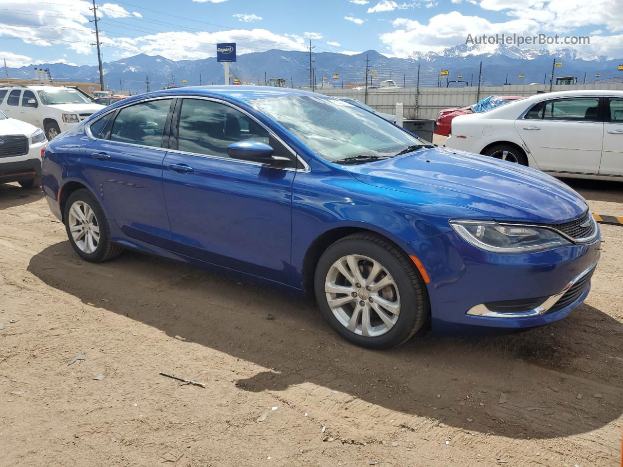 2016 Chrysler 200 Limited Синий vin: 1C3CCCAB1GN114113