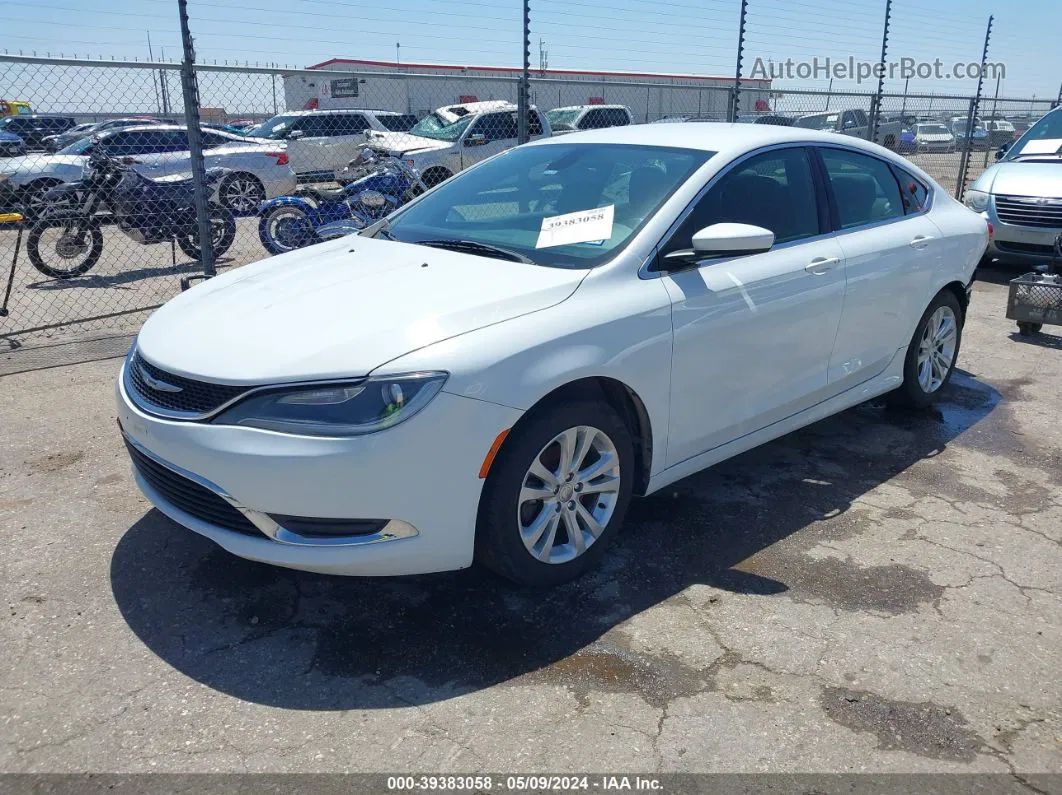 2016 Chrysler 200 Limited White vin: 1C3CCCAB1GN114869