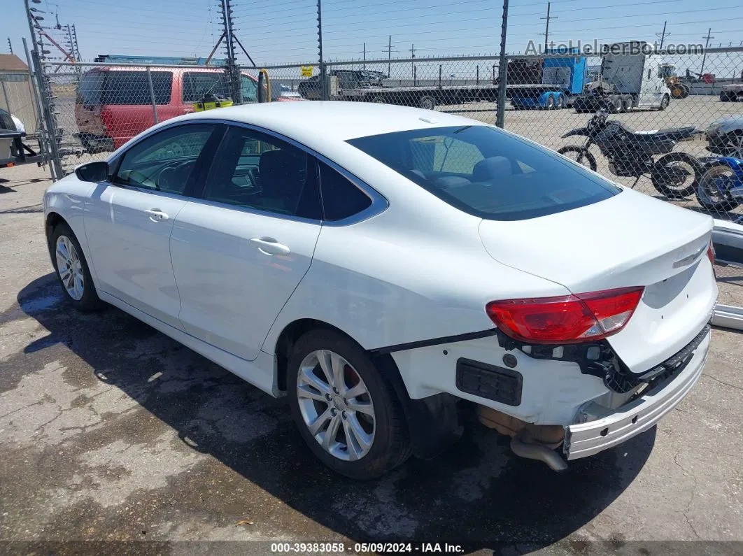 2016 Chrysler 200 Limited White vin: 1C3CCCAB1GN114869