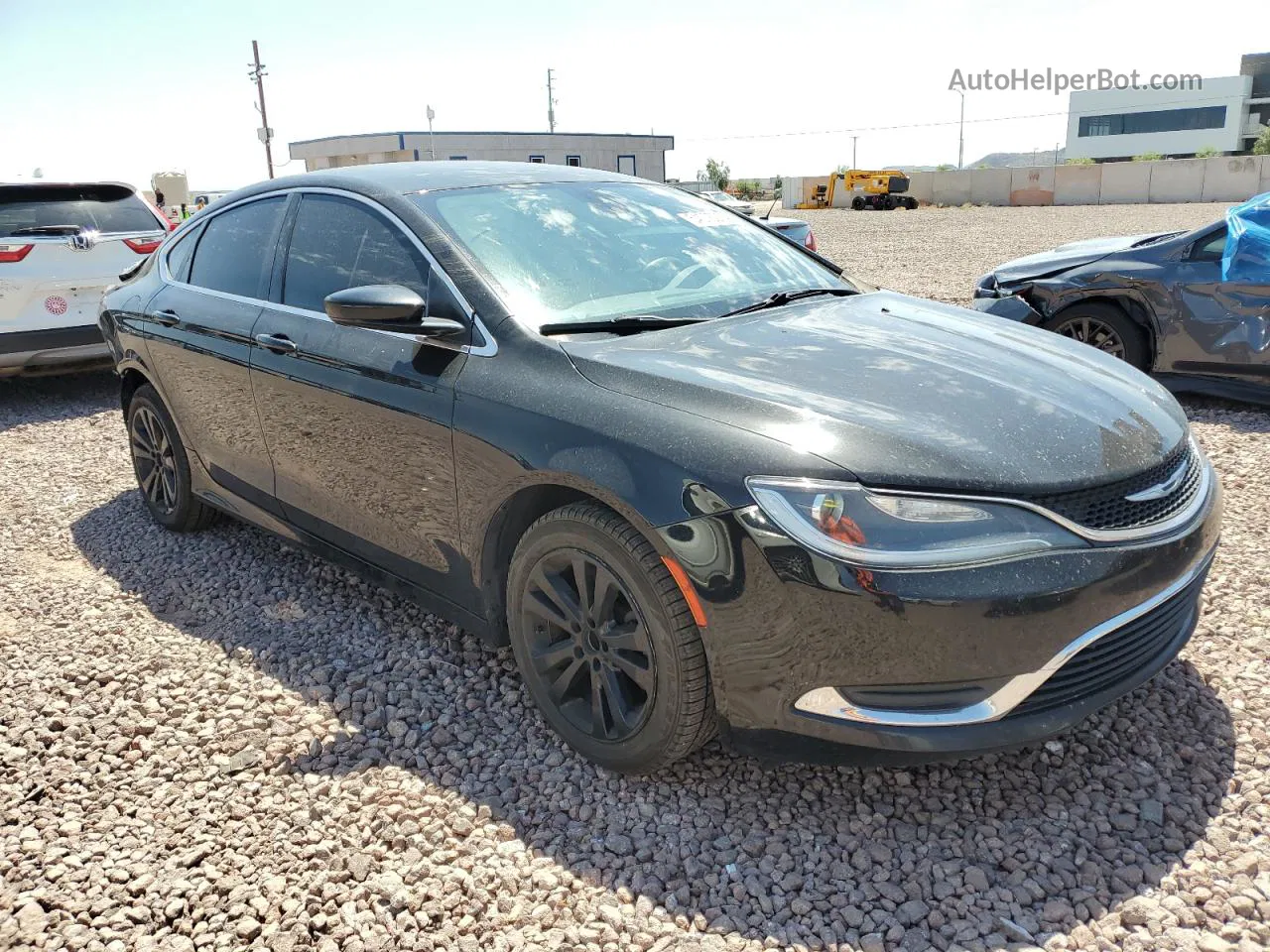 2016 Chrysler 200 Limited Black vin: 1C3CCCAB1GN157737