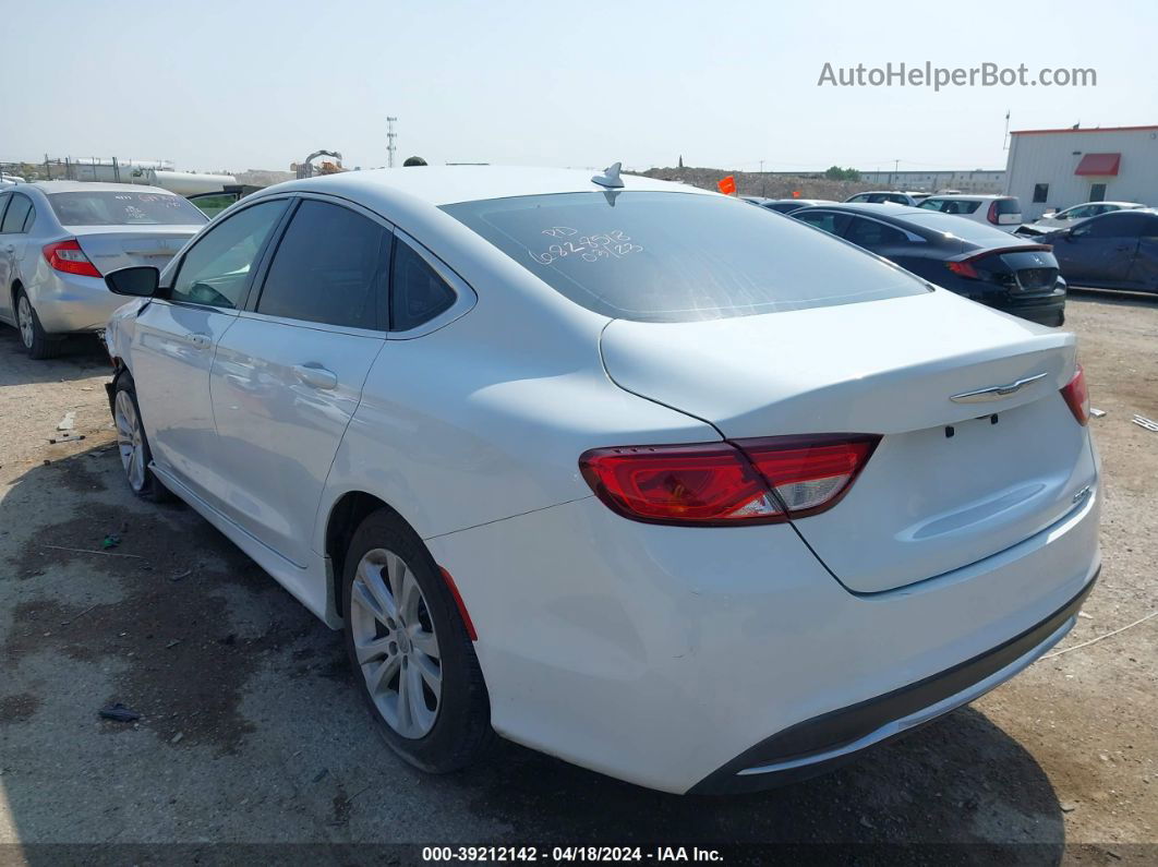 2016 Chrysler 200 Limited White vin: 1C3CCCAB1GN165403