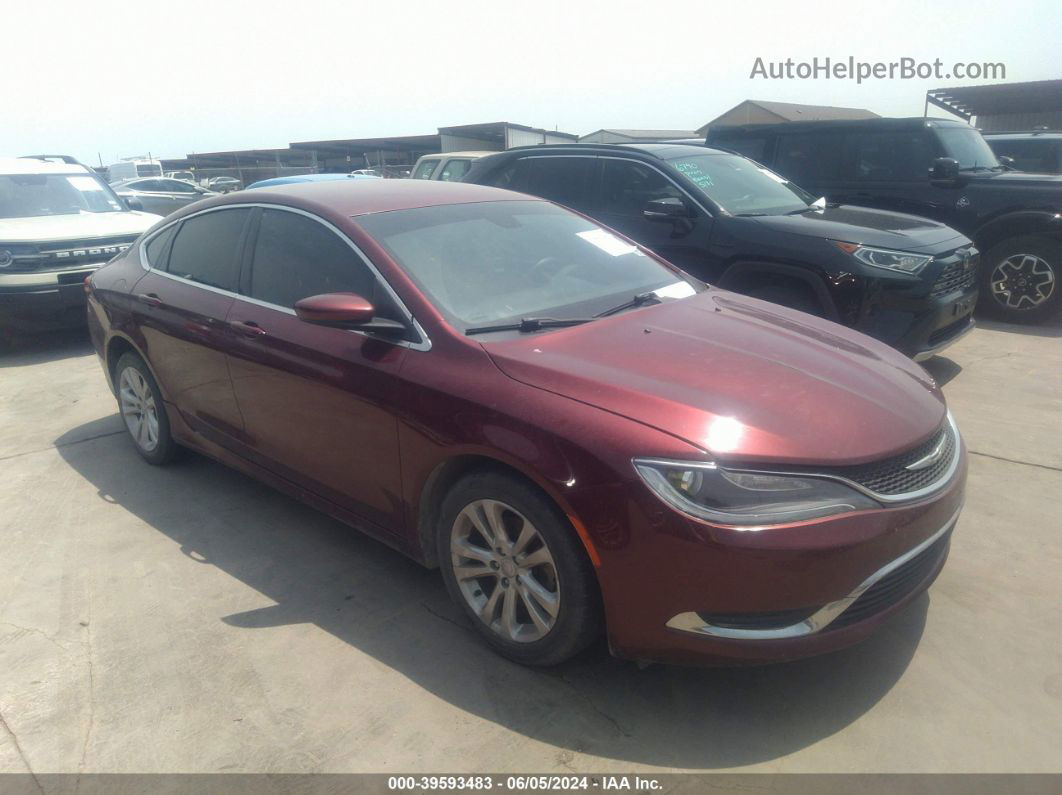 2016 Chrysler 200 Limited Red vin: 1C3CCCAB1GN167510