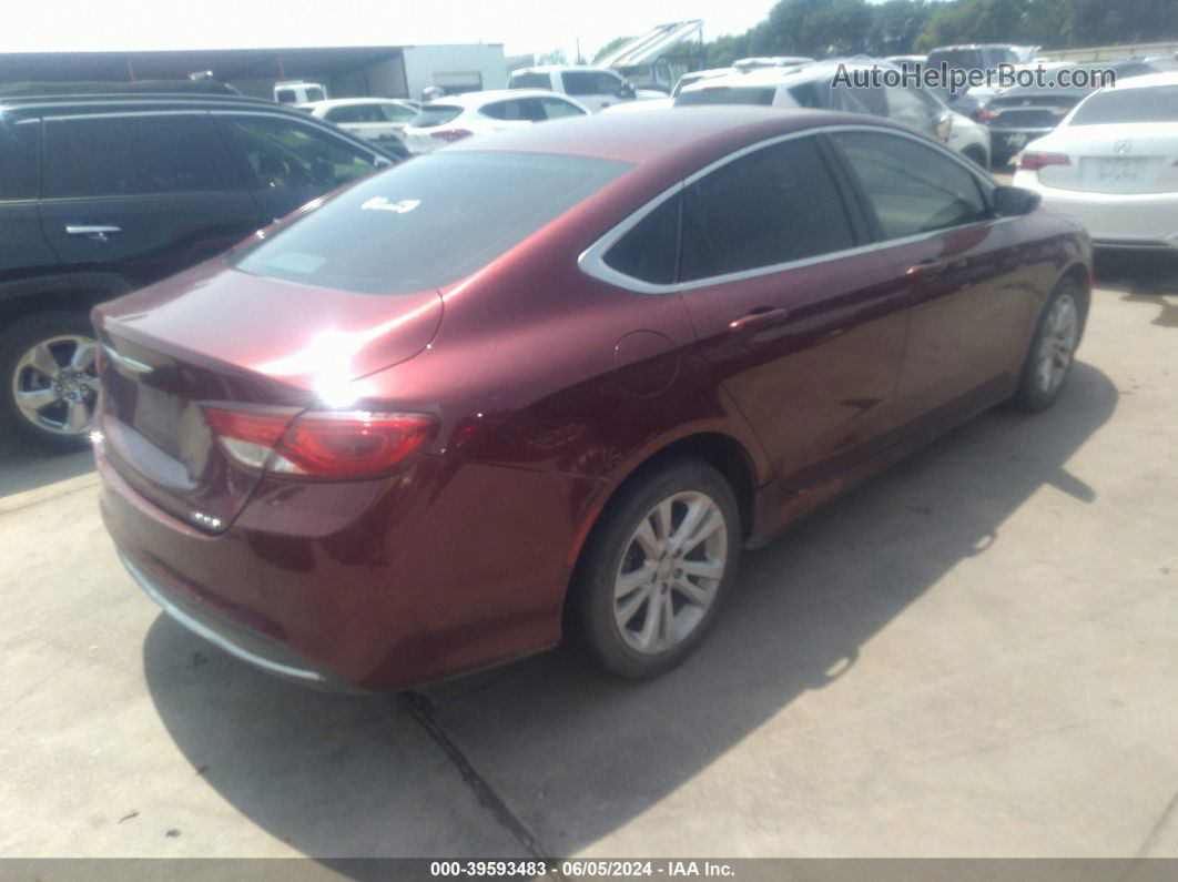 2016 Chrysler 200 Limited Red vin: 1C3CCCAB1GN167510