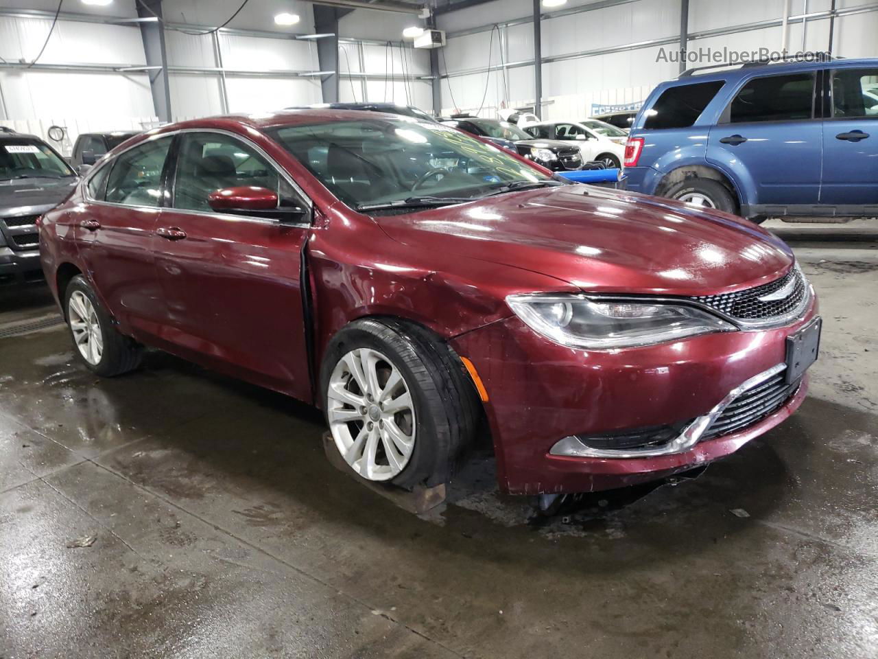 2016 Chrysler 200 Limited Burgundy vin: 1C3CCCAB1GN170326