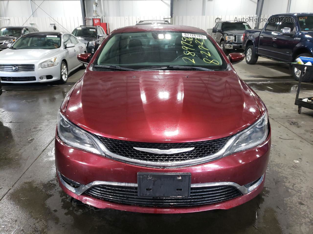 2016 Chrysler 200 Limited Бордовый vin: 1C3CCCAB1GN170326