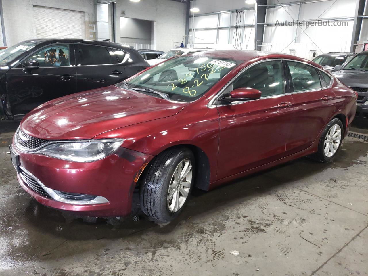 2016 Chrysler 200 Limited Бордовый vin: 1C3CCCAB1GN170326