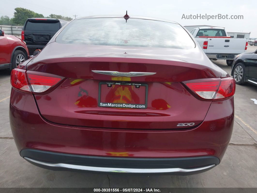 2016 Chrysler 200 Limited Platinum Maroon vin: 1C3CCCAB1GN178670