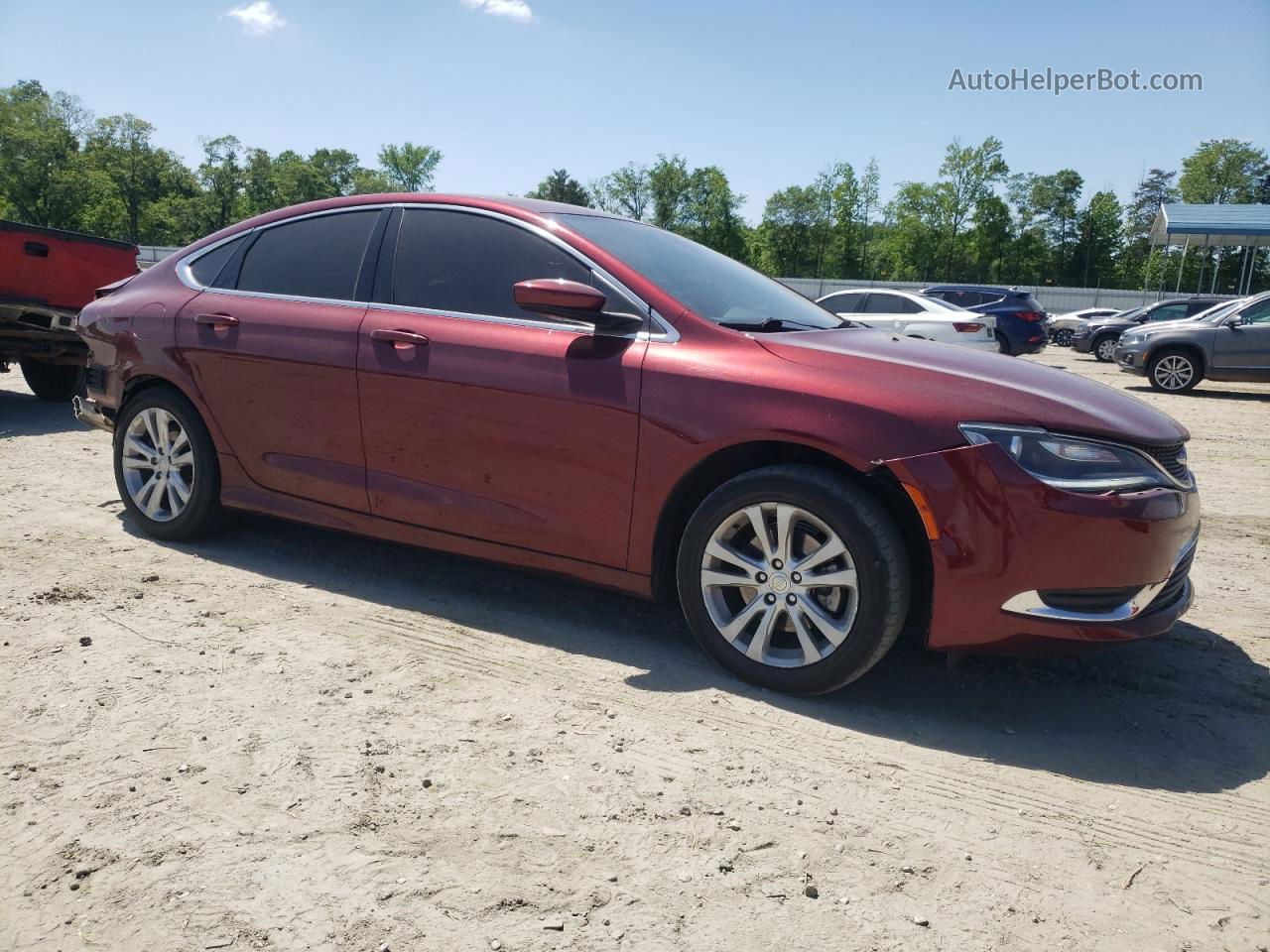 2017 Chrysler 200 Limited Maroon vin: 1C3CCCAB1HN508695