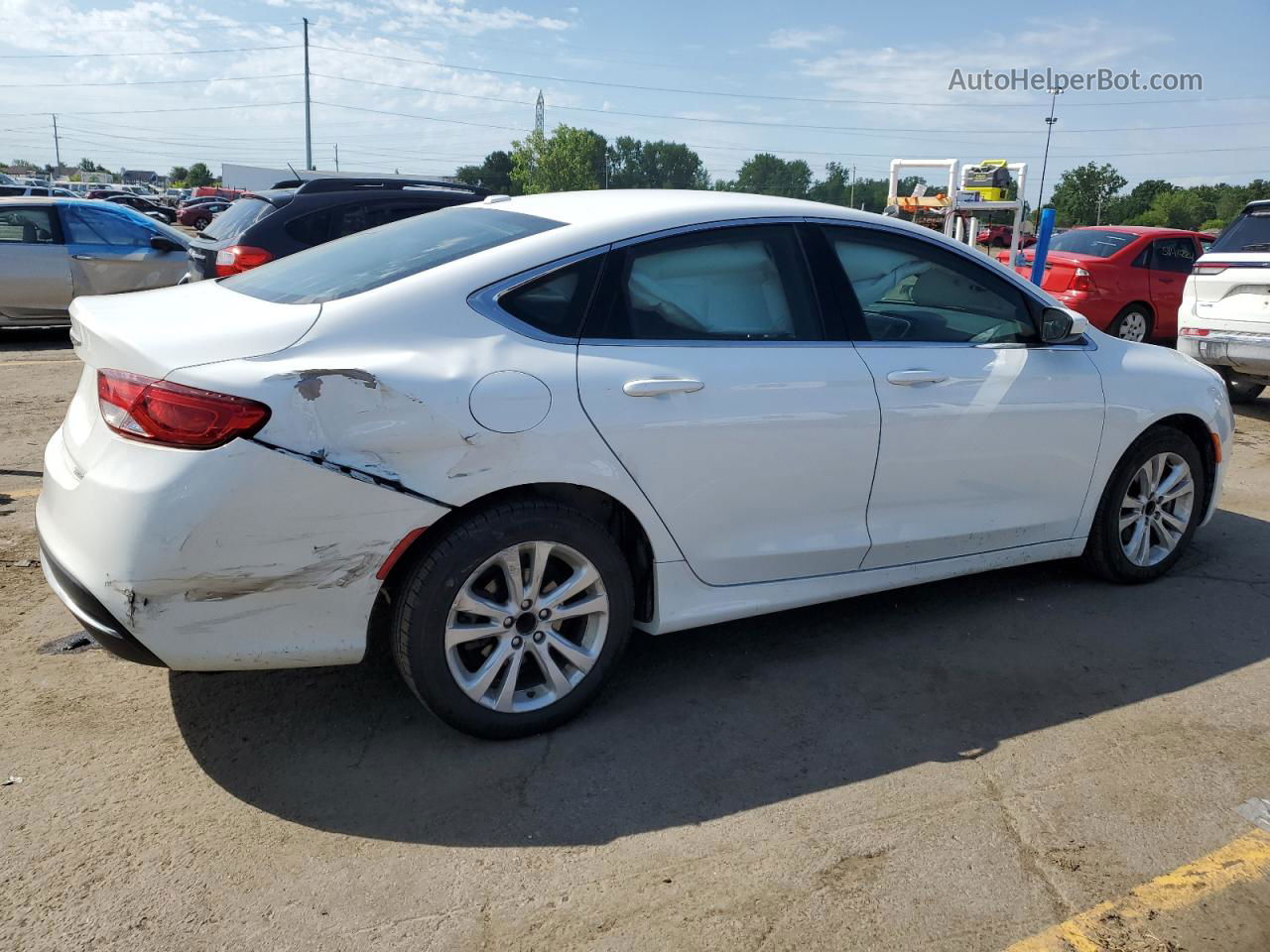 2015 Chrysler 200 Limited White vin: 1C3CCCAB2FN504748