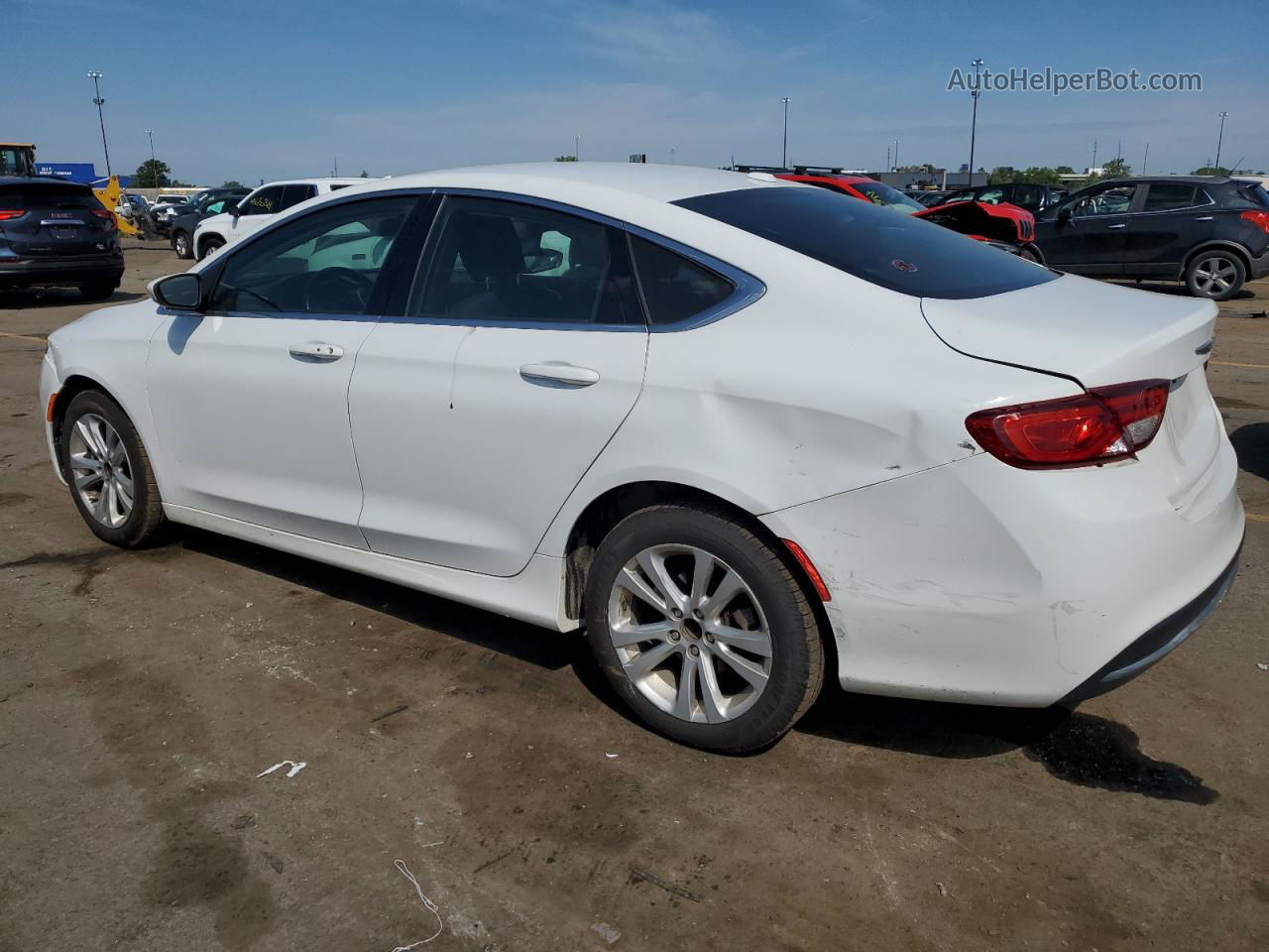 2015 Chrysler 200 Limited White vin: 1C3CCCAB2FN504748