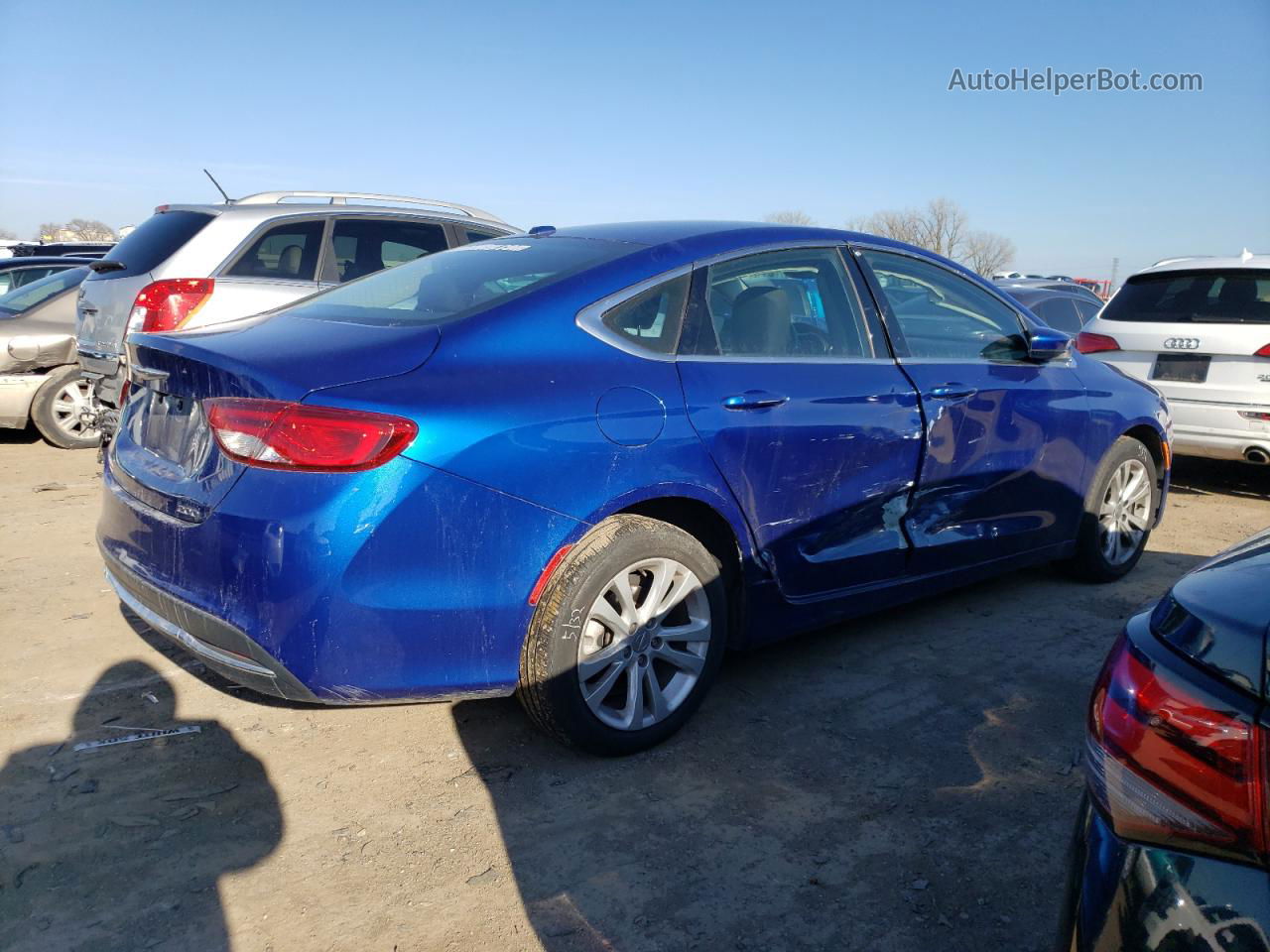 2015 Chrysler 200 Limited Blue vin: 1C3CCCAB2FN507861