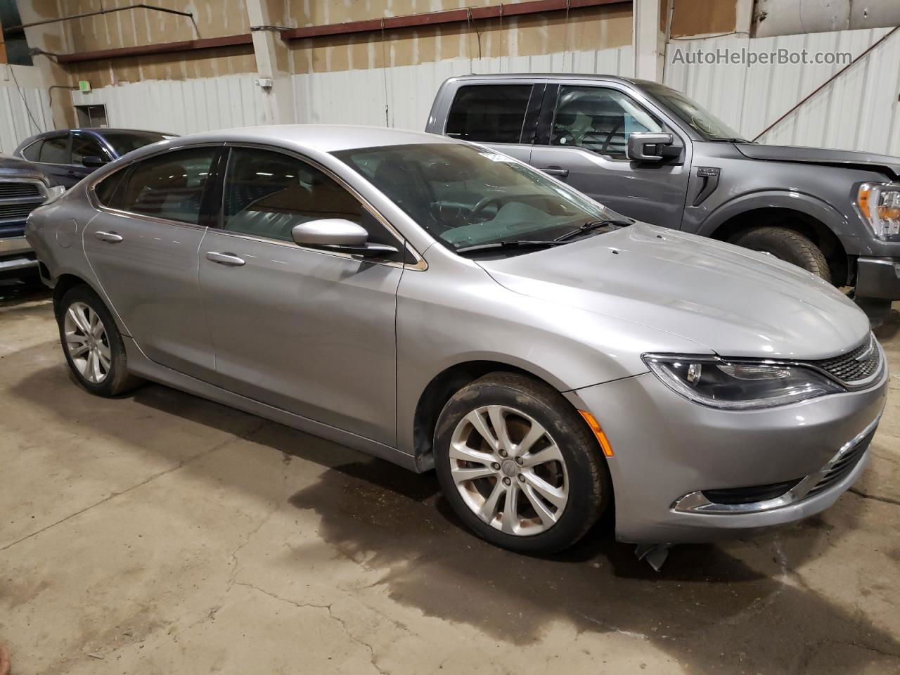 2015 Chrysler 200 Limited Silver vin: 1C3CCCAB2FN575707